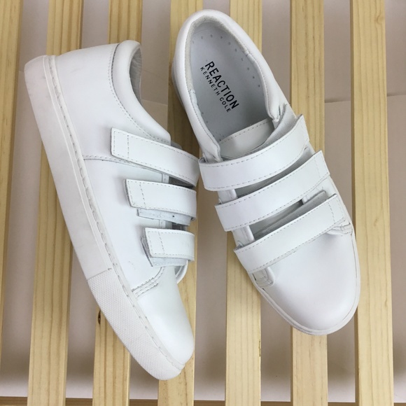 Kenneth Cole Reaction Shoes - Kenneth Cole REACTION Jovie White Leather Sneakers